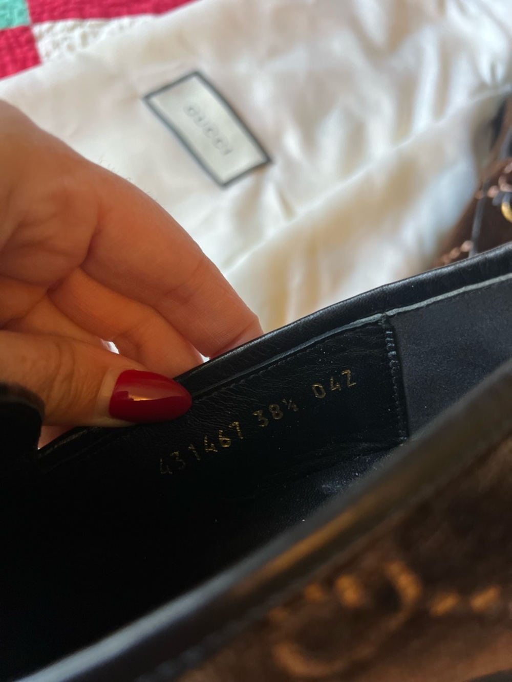 Gucci Jordaan Velvet Monogram Slip-On Horse-bit Loafers 38.5/8 - Picture 9 of 9